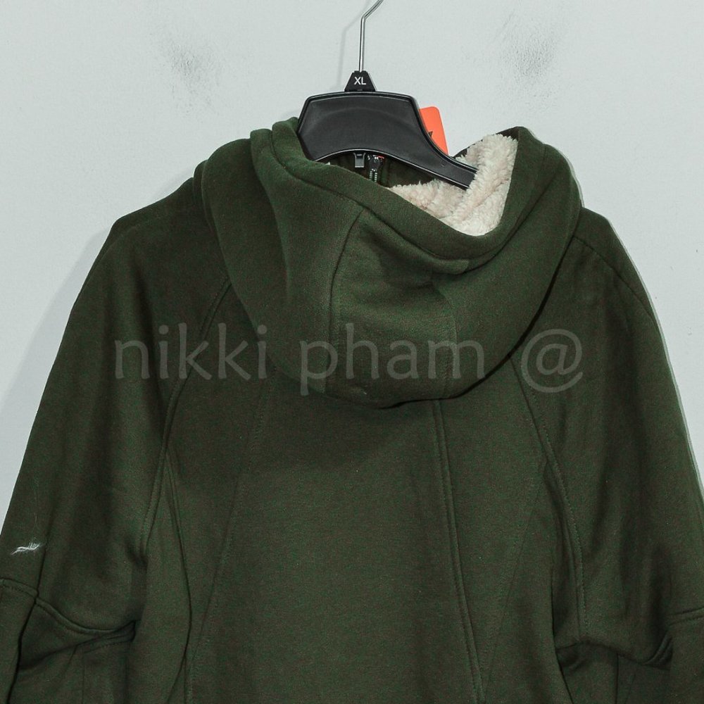 1 Madison Expedition Women's Knit Full Zip Hood Jacket in green - Picture 7 of 7